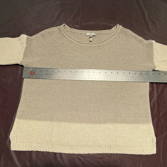 Joie Crewneck Lightweight Nyota Sweater Smokey Quartz & Porcelain Size Medium - Picture 7 of 8
